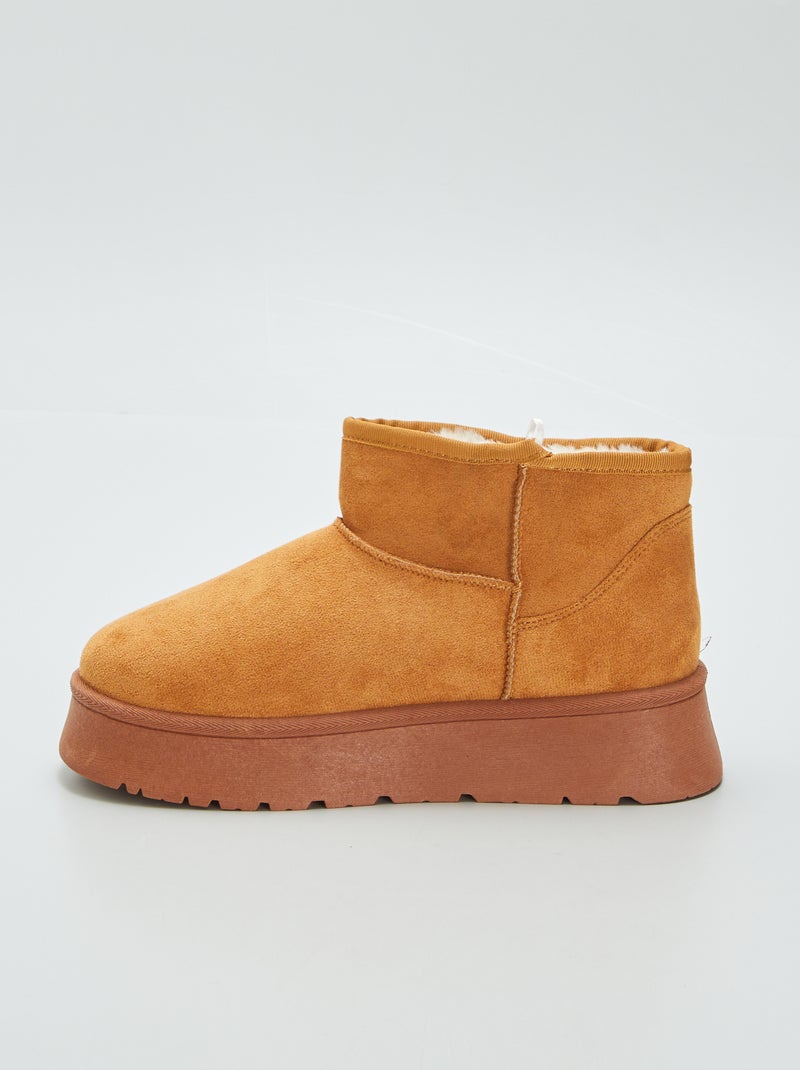 Chaussons type boots Marron - Kiabi