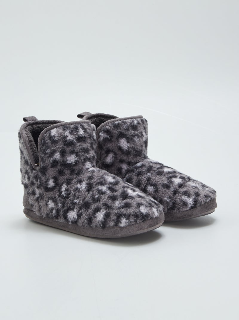 Chaussons type boots noir - Kiabi