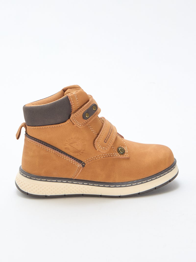 Chaussure à scratch 'Marfab' détaillée contrastante Marron - Kiabi