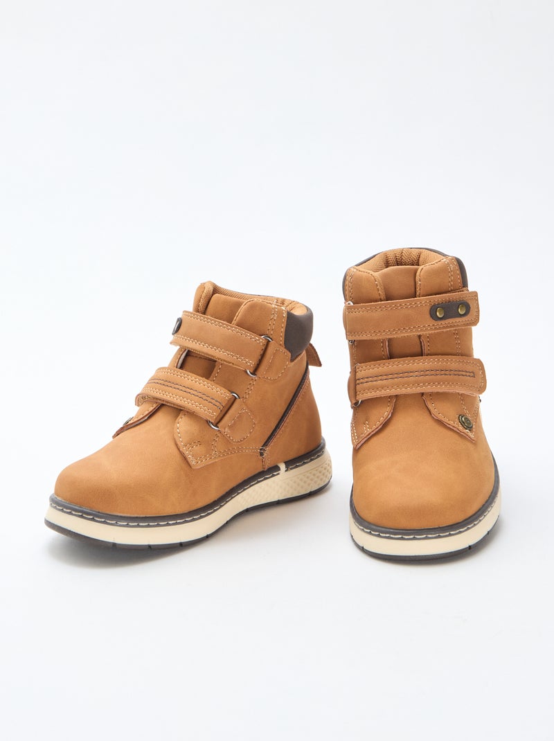 Chaussure à scratch 'Marfab' détaillée contrastante Marron - Kiabi
