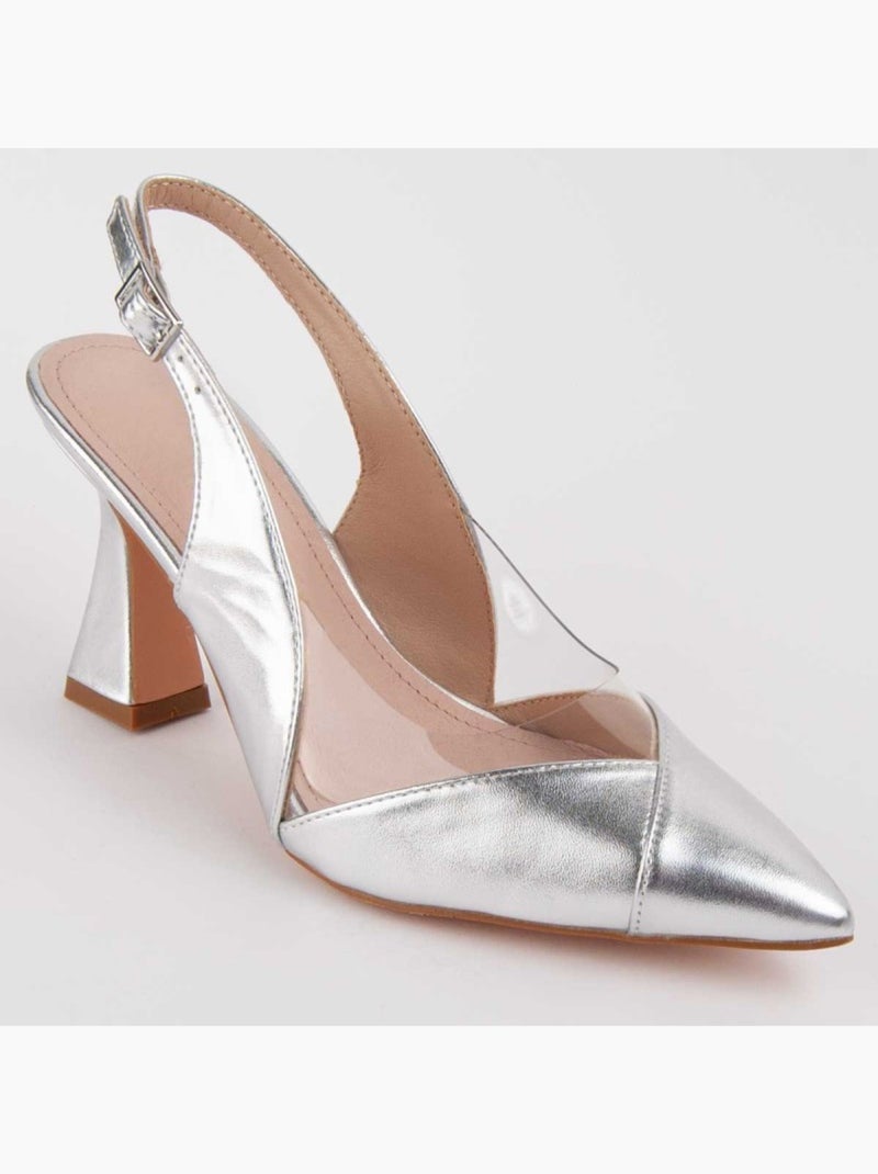 Chaussure à Talons Hauts Matériel Synthétique Montevita Argent - Kiabi