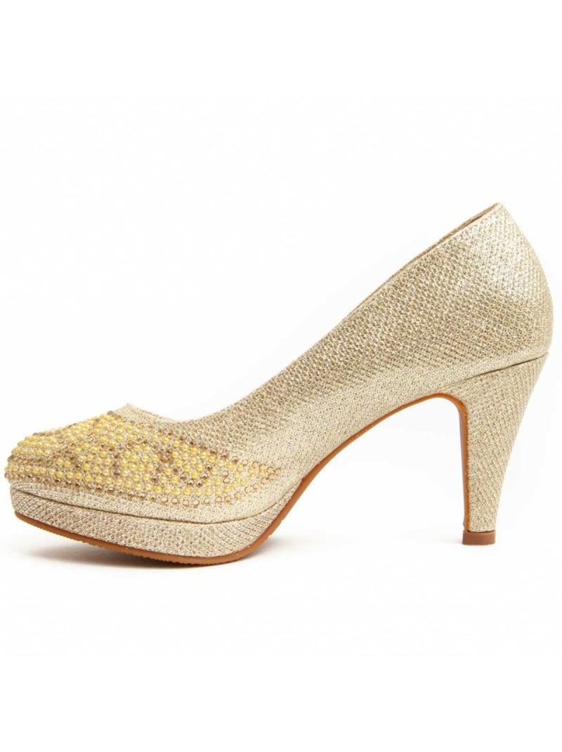 Chaussure à Talons Hauts Matériel Synthétique Montevita Doré/or - Kiabi