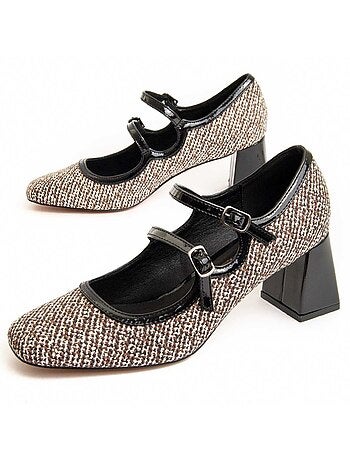 Chaussure à Talons Hauts Matière Synthétique Et Textile Montevita