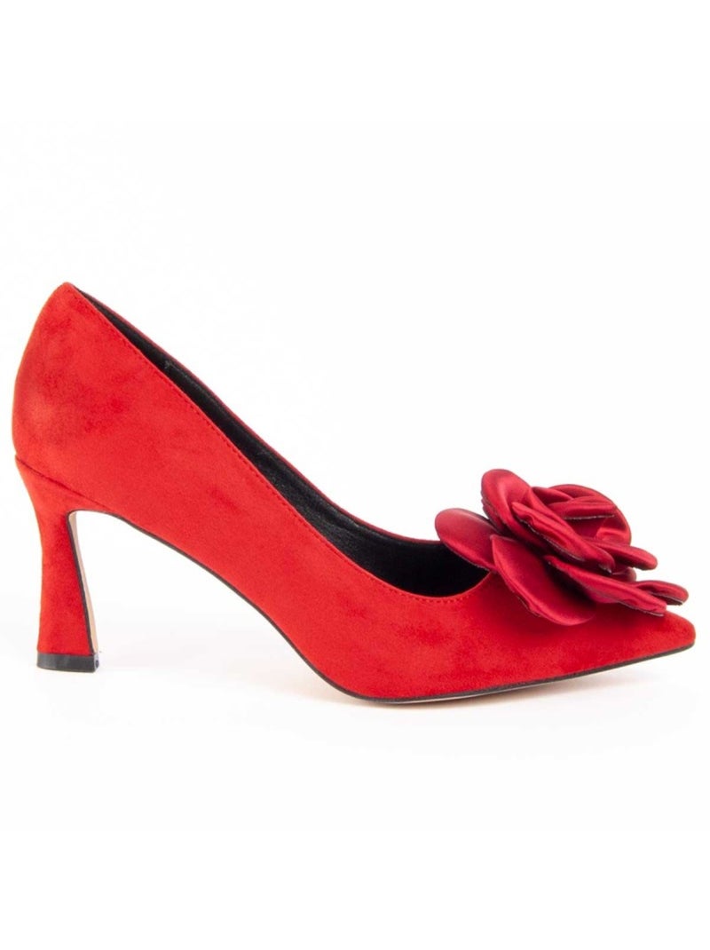 Chaussure à Talons Hauts Matière Synthétique Et Textile Montevita Rouge - Kiabi
