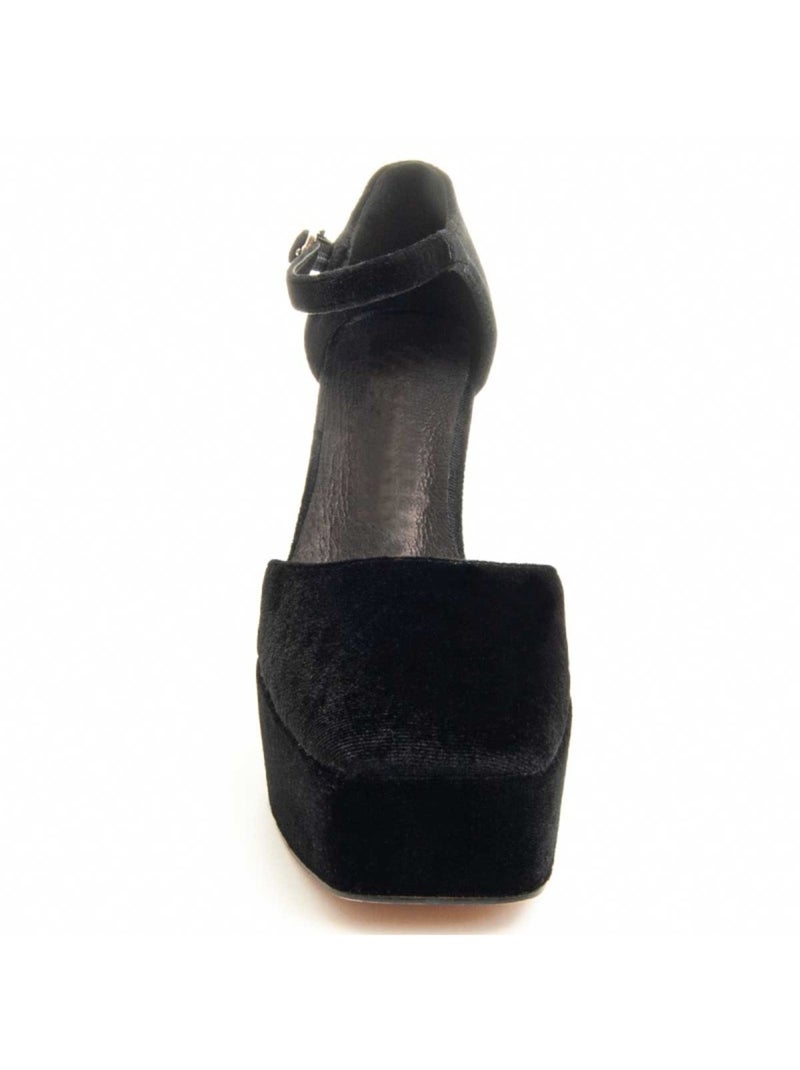 Chaussure à Talons Hauts Tissu Montevita Noir - Kiabi