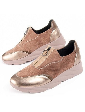 Chaussure Compensée Matière Synthétique Et Textile Montevita
