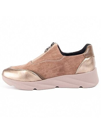Chaussure Compensée Matière Synthétique Et Textile Montevita