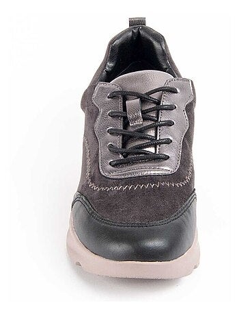 Chaussure Compensée Matière Synthétique Et Textile Montevita