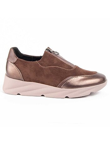 Chaussure Compensée Matière Synthétique Et Textile Montevita