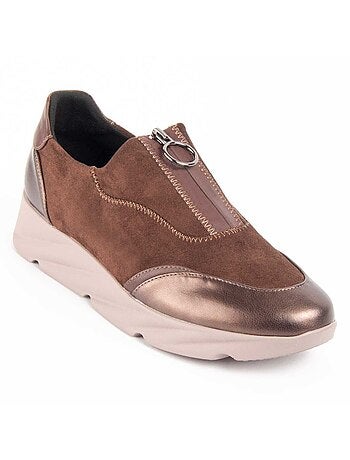 Chaussure Compensée Matière Synthétique Et Textile Montevita