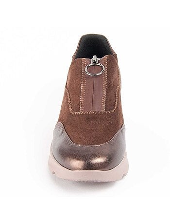 Chaussure Compensée Matière Synthétique Et Textile Montevita