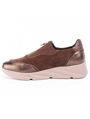 Chaussure Compensée Matière Synthétique Et Textile Montevita