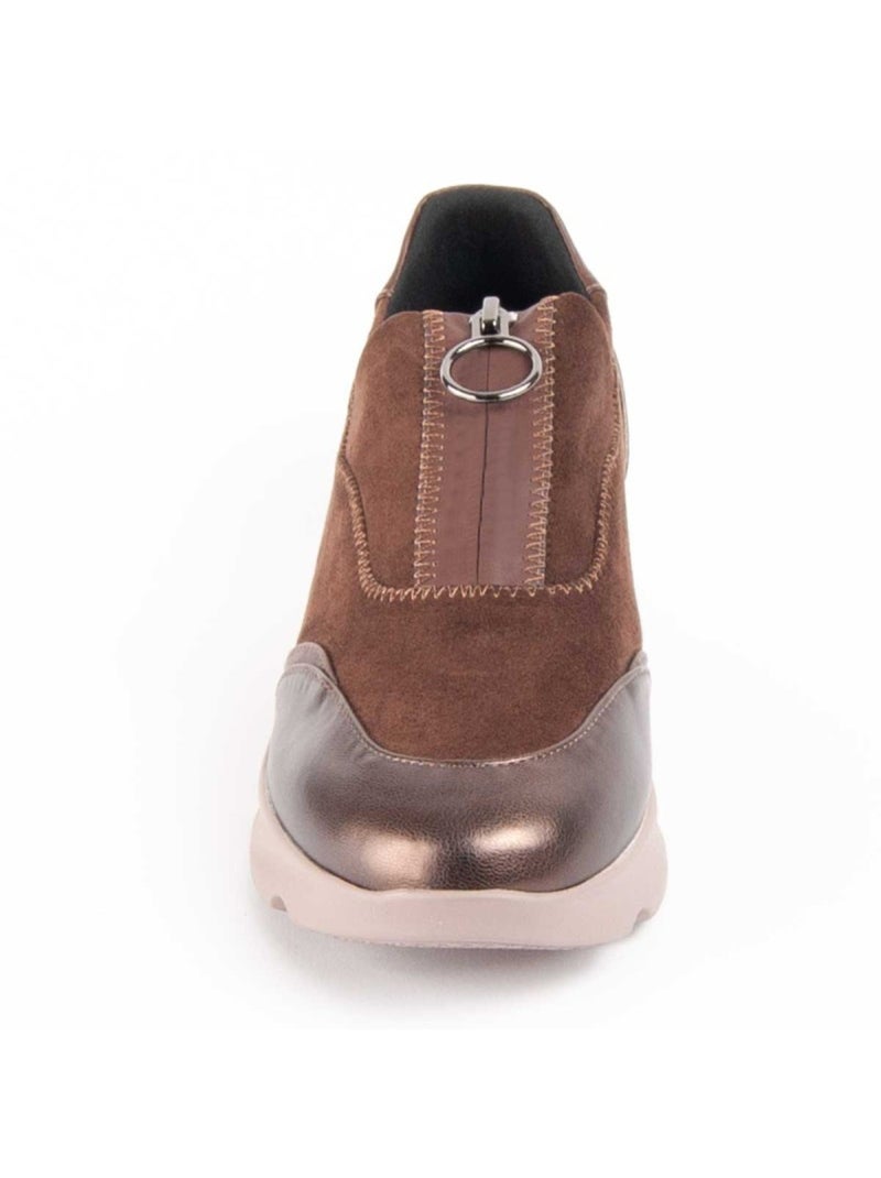 Chaussure Compensée Matière Synthétique Et Textile Montevita Marron - Kiabi