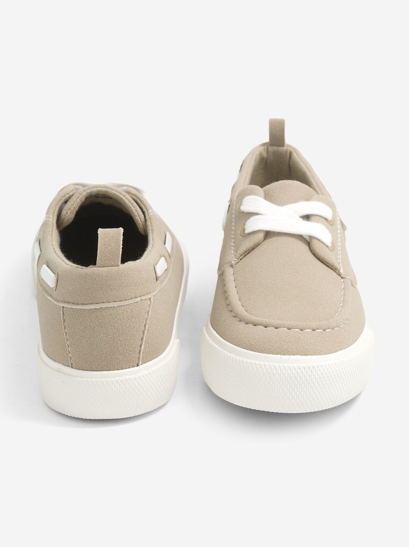 Chaussures bateau à lacets Beige - Kiabi
