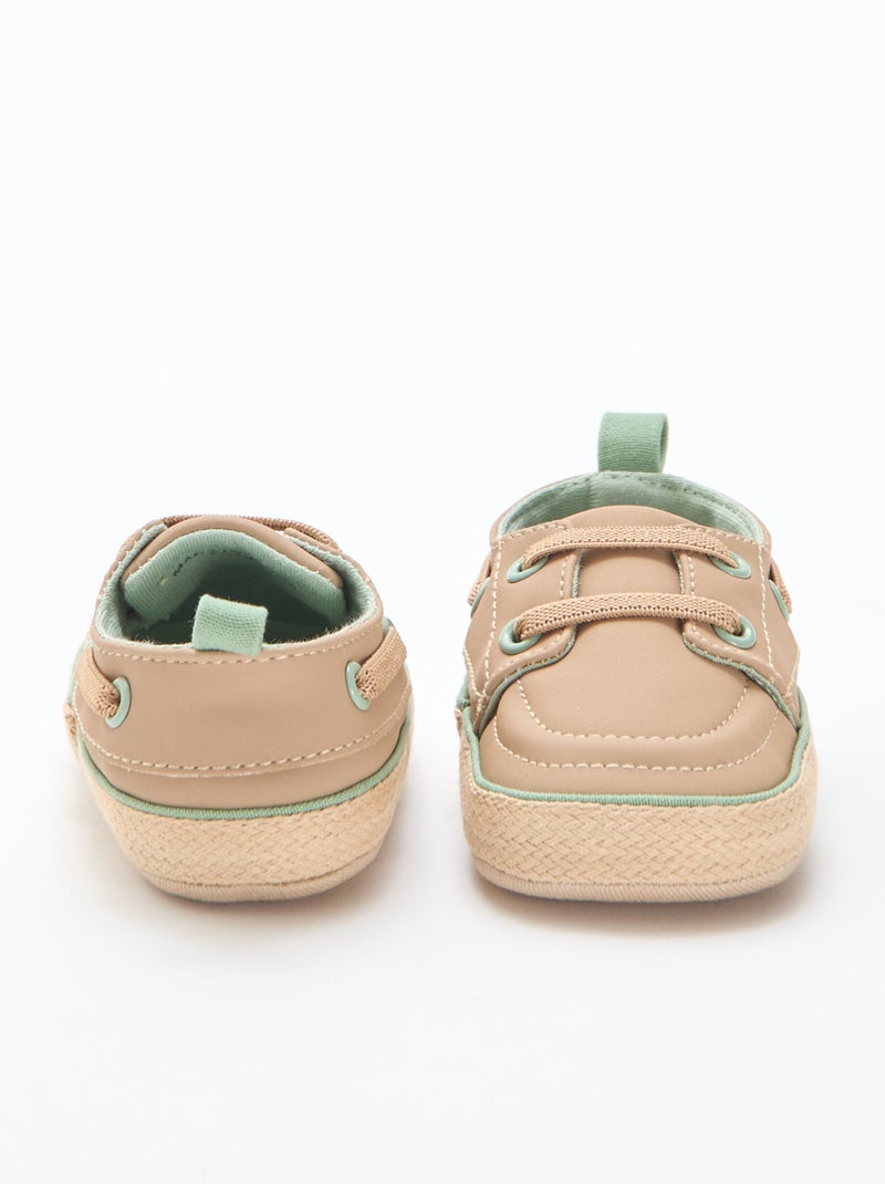 Chaussures bateau en simili Beige - Kiabi