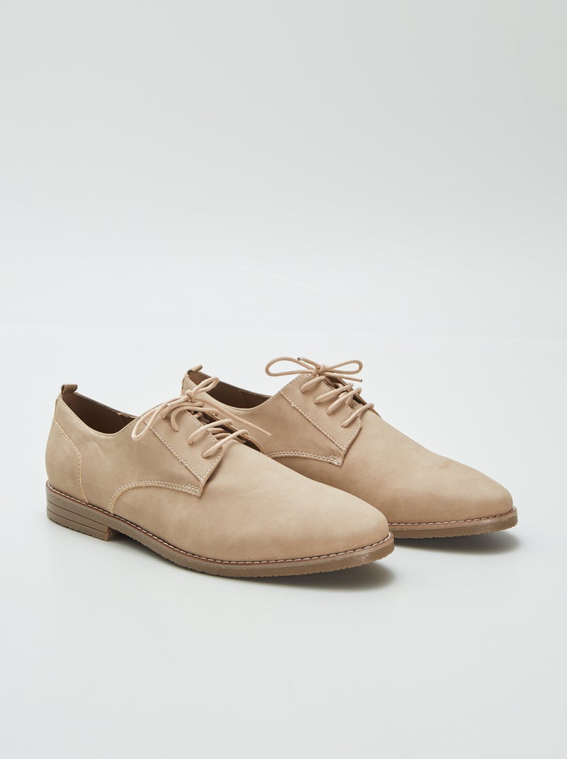 Chaussures de ville en suédine Beige - Kiabi