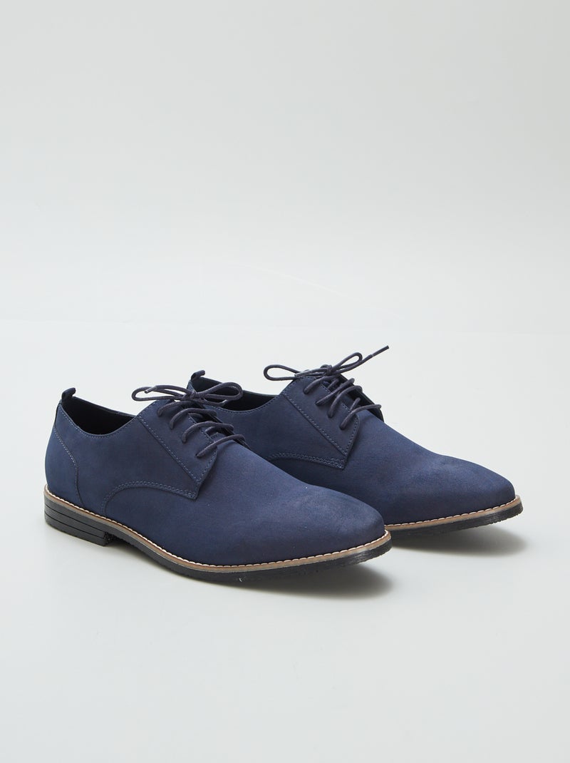 Chaussures de ville en suédine Bleu - Kiabi