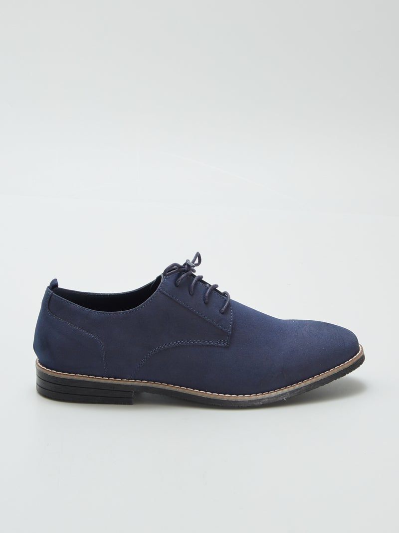 Chaussures de ville en suédine Bleu - Kiabi