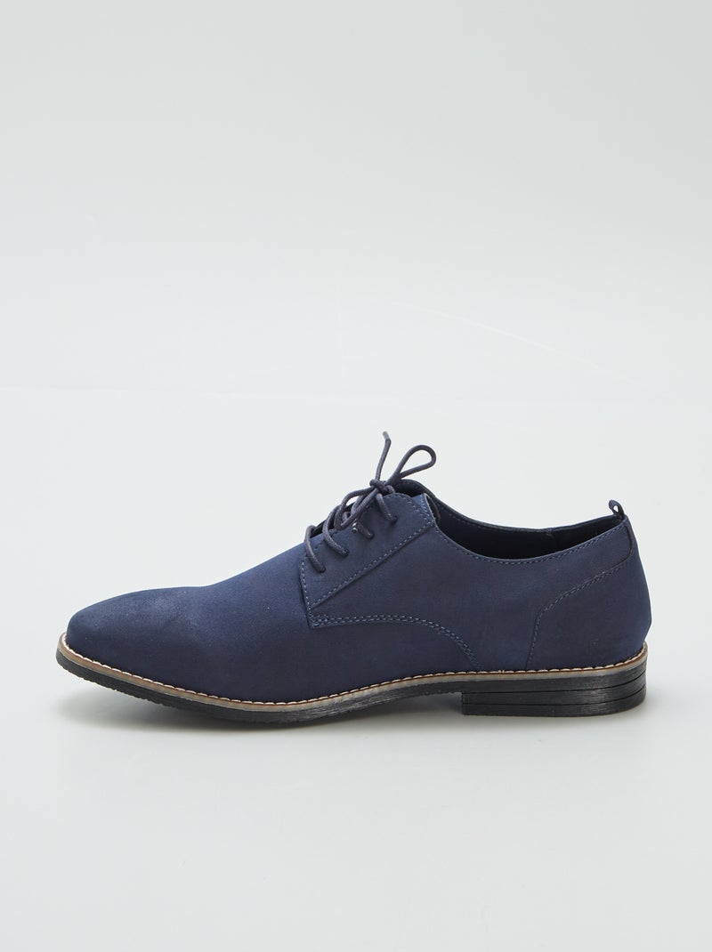 Chaussures de ville en suédine Bleu - Kiabi