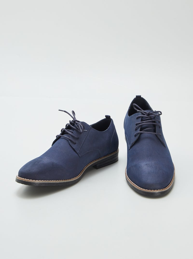 Chaussures de ville en suédine Bleu - Kiabi