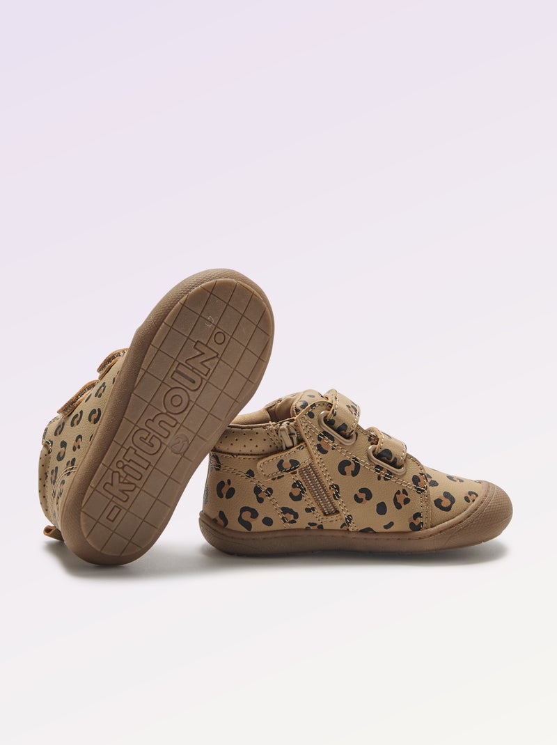 Chaussures motricité 3 '1ers pas' - Kitchoun Marron - Kiabi