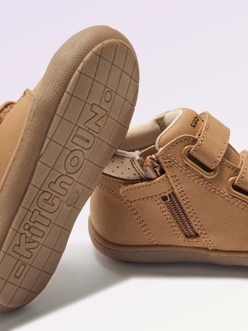 Chaussures motricité 3 '1ers pas' - Kitchoun Marron - Kiabi