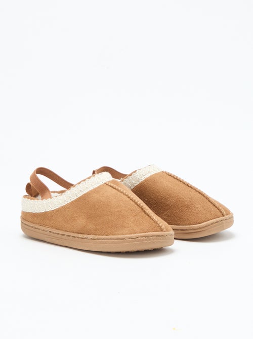 Chaussures mules suédine avec détails - Kiabi