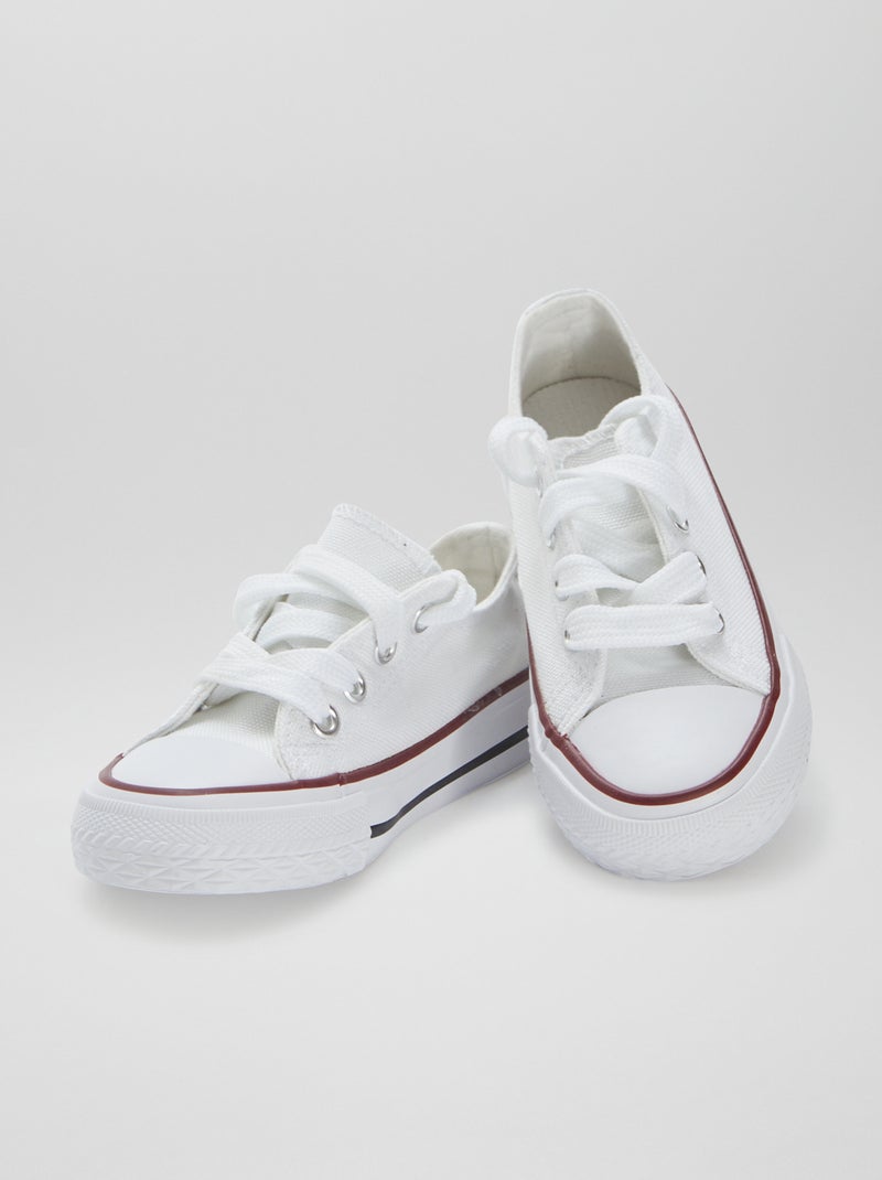 Chaussures plates à lacets Blanc - Kiabi