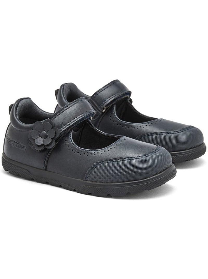 Chaussures scolaires conguitos flor barefoot goflex Bleu marine - Kiabi