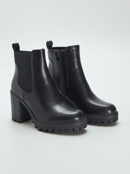 Chelsea boots met hoge hak - Kiabi