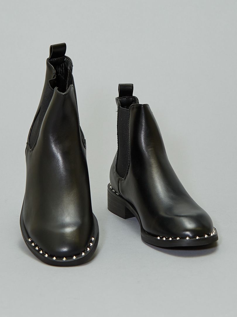 pin Verdampen schandaal Chelsea boots met studs - zwart - Kiabi - 28.00€