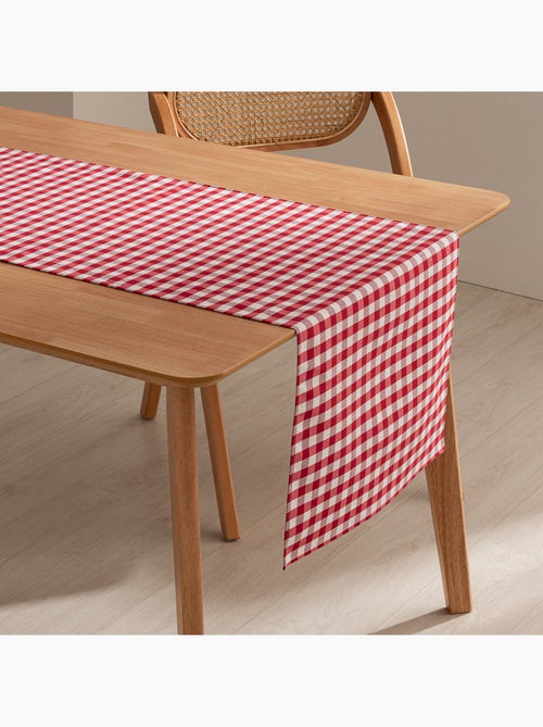 Chemin de table rectangulaire en coton à carreaux vichy, résistant à l'eau - gamusi. - Kiabi Chemin de table rectangulaire en coton à carreaux vichy, résistant à l'eau - gamusi. - Kiabi
