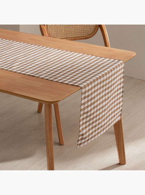 Chemin de table rectangulaire en coton à carreaux vichy, résistant à l'eau - gamusi. - Kiabi