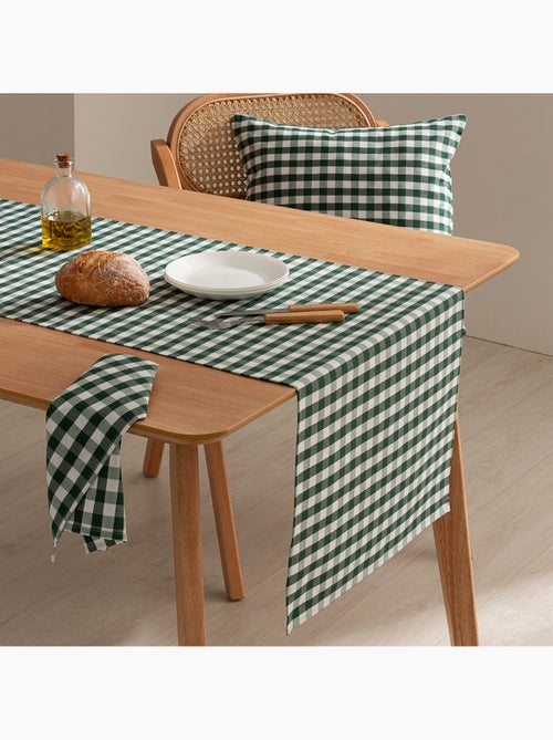 Chemin de table rectangulaire en coton à carreaux vichy, résistant à l'eau - gamusi. - Kiabi Chemin de table rectangulaire en coton à carreaux vichy, résistant à l'eau - gamusi. - Kiabi