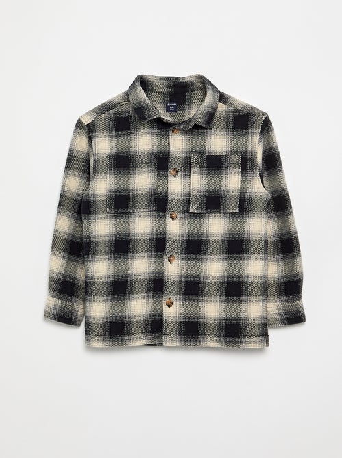 Chemise à carreau en flanelle à capuche - Kiabi Chemise à carreau en flanelle à capuche - Kiabi