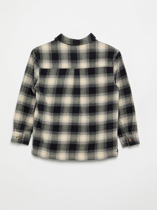 Chemise à carreau en flanelle à capuche - Kiabi Chemise à carreau en flanelle à capuche - Kiabi