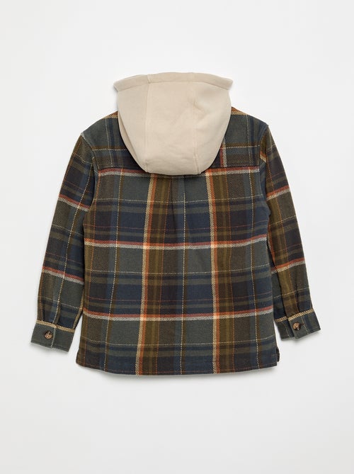 Chemise à carreau en flanelle à capuche - Kiabi Chemise à carreau en flanelle à capuche - Kiabi