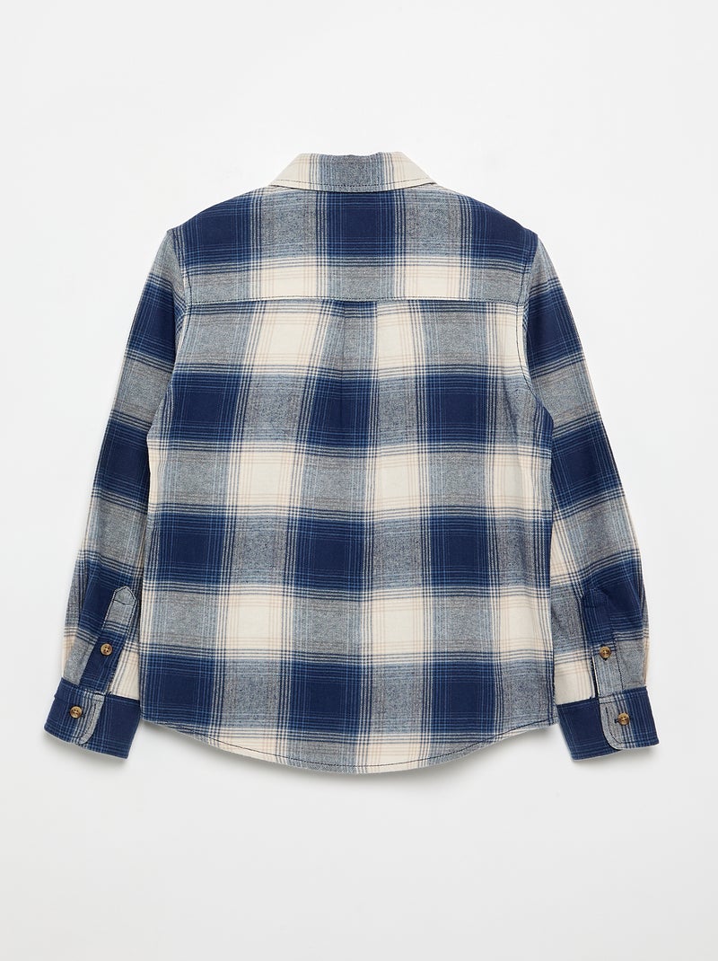Chemise à carreaux - collection facile à enfiler Bleu - Kiabi