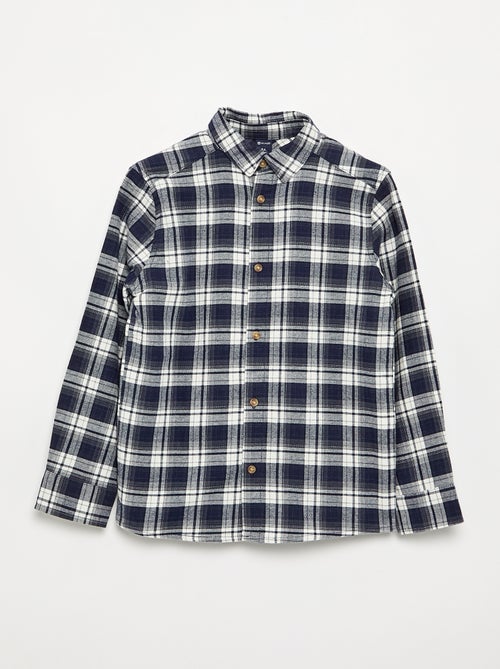 Chemise à carreaux en flanelle - Kiabi