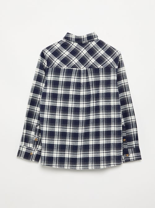 Chemise à carreaux en flanelle - Kiabi