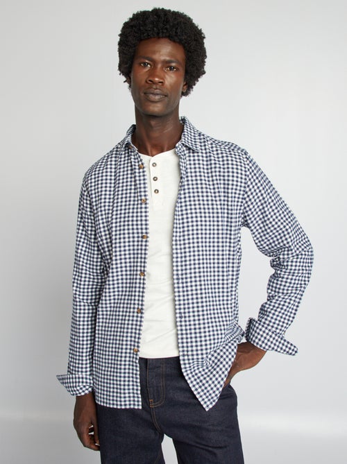 Chemise à carreaux en flanelle - Kiabi