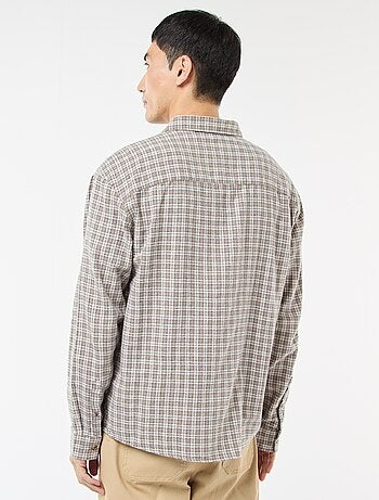 Chemise à carreaux en flanelle de coton