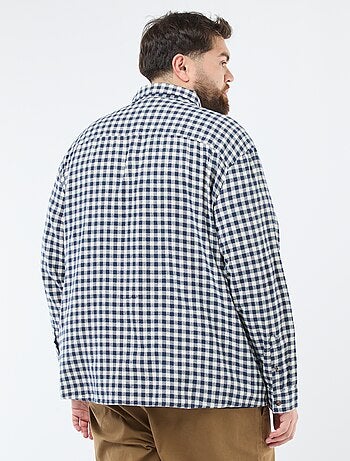 Chemise à carreaux en flanelle de coton