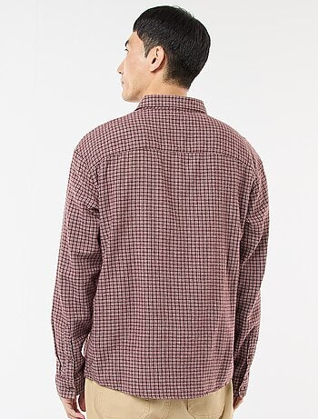 Chemise à carreaux en flanelle de coton