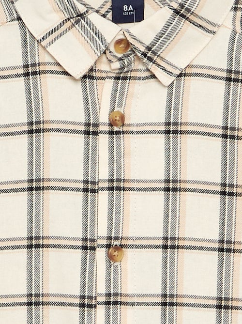 Chemise à carreaux en flanelle - Kiabi