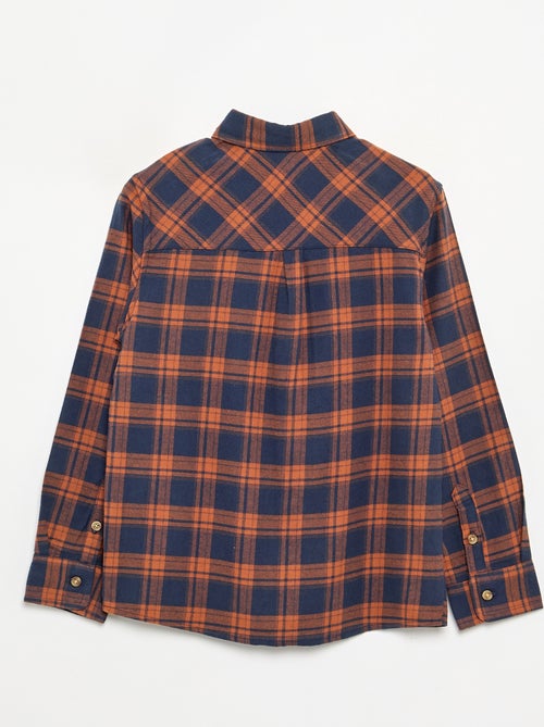 Chemise à carreaux en flanelle - Kiabi
