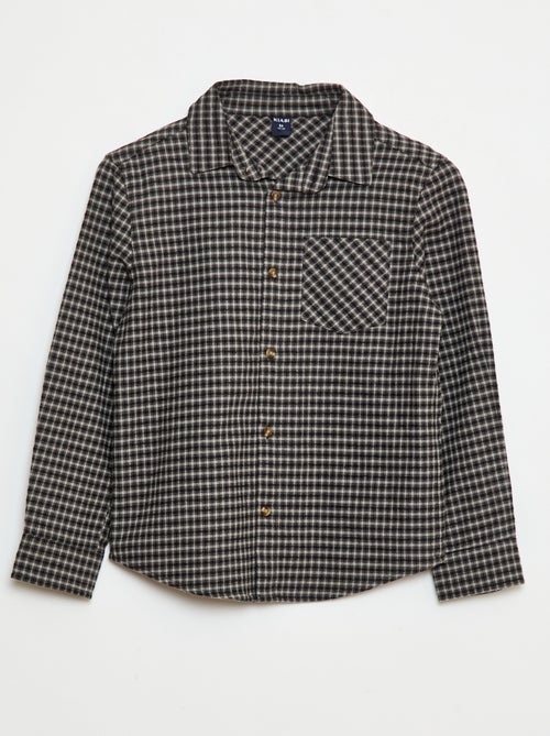 Chemise à carreaux en flanelle - Kiabi