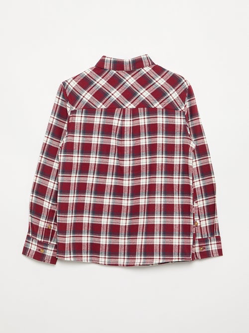 Chemise à carreaux en flanelle - Kiabi