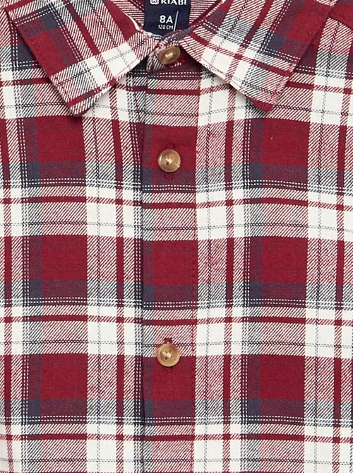 Chemise à carreaux en flanelle - Kiabi