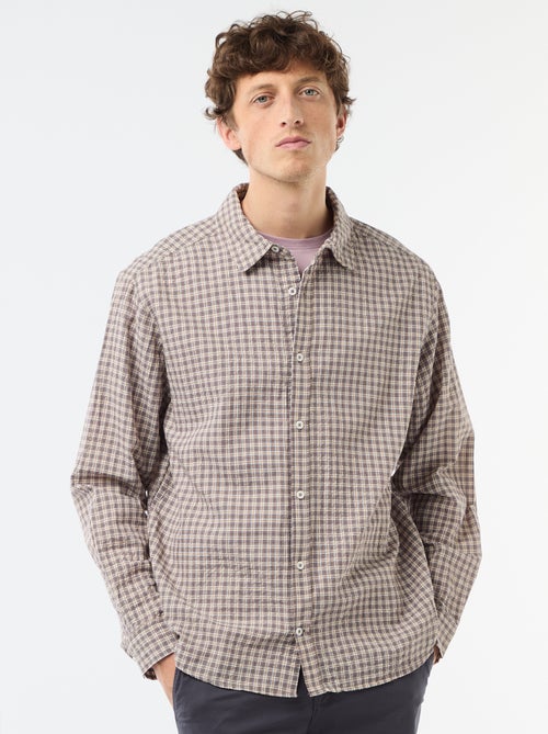 Chemise à carreaux - Kiabi